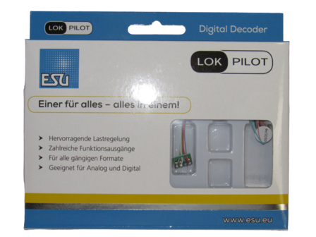 ESU 59110 LokPilot V5.0 FX Micro DCC/MM/SX, 8-pins NEM652 functiedecoder