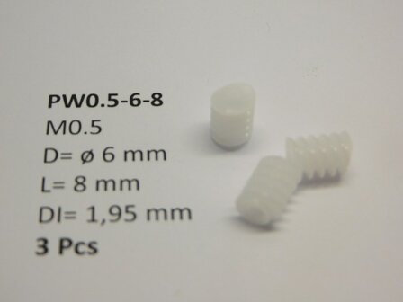 micromotor PW0.5-6-8 wormwiel