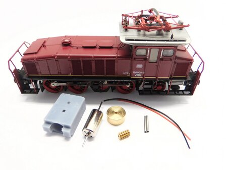 micromotor HF014C motor ombouwset voor Fleischmann H0 BR 160, BR 169, E 60, E 69 u.a.