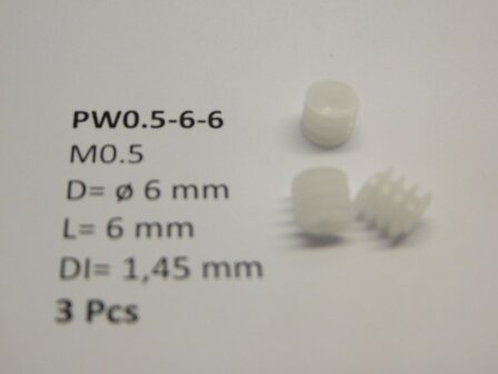 micromotor PW0.5-6-6 wormwiel