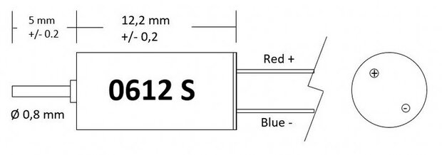 micromotor 0612S-6V motor 6 volt motor single shaft