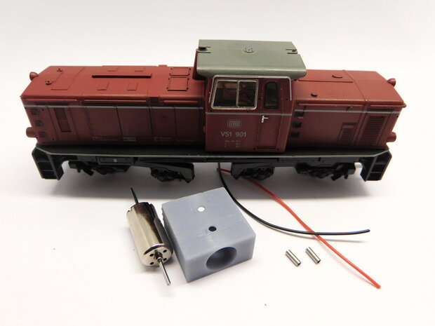 micromotor HSB004 ombouwset Bemo V 51, V 52, BR 251, NKB V 12, StLB VL 21