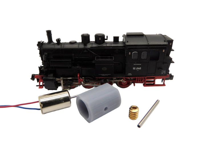 micromotor NM059G motor ombouwset voor Minitrix  BR 92.20 DB, K.Bay.Sts.B. R 4/4
