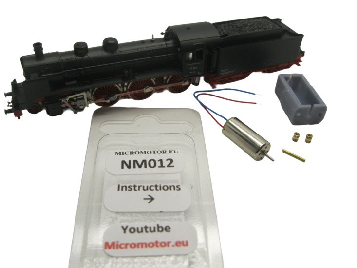 micromotor NM012 N ombouwkit voor  minitrix BR 17.2 DRG, DRG 17.4, BR 14.1 DRG,K.P.E.V.  u.a.