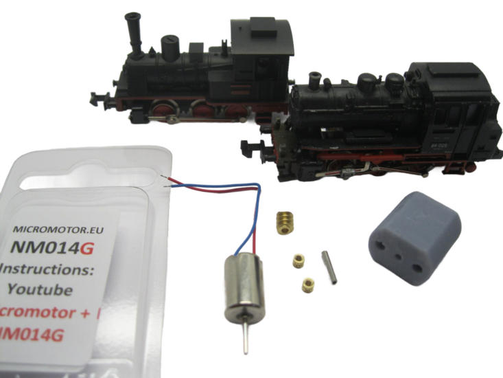 micromotor NM014G Glockenankermotor Umbausatz für minitrix BR 89, T3