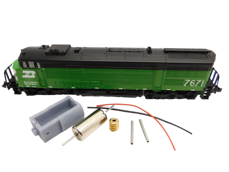 micromotor NM048G motor ombouwset voor Minitrix US U30CG (Santa Fe, Amtrak, u.a.