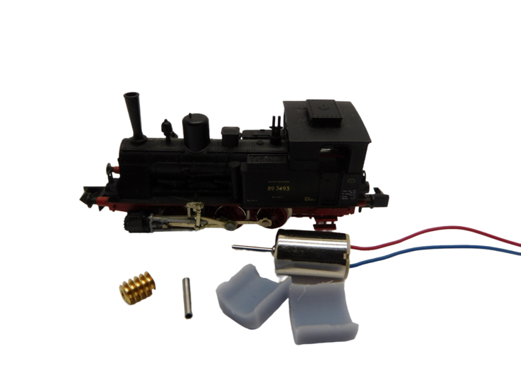 micromotor NA034G Glockenankermotor Umbausatz für Arnold DR BR 89.6, DB SJ BR 89.7, KPEV T3, Bentheimer Eisenbahn T3