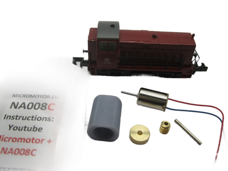 micromotor NA008C Glockenankermotor Umbausatz f&uuml;r Arnold V45 , SNCF Y 9200, SNCF Y 51115, SNCF Y 7530, BR D 2895