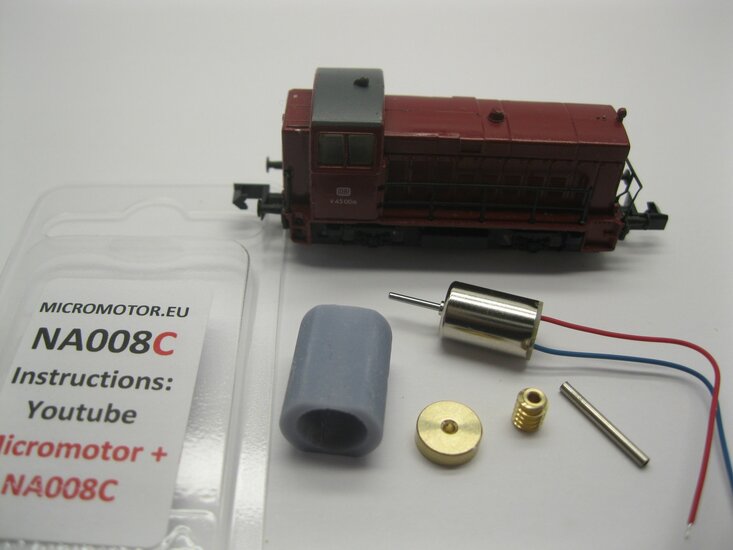 micromotor NA008C Glockenankermotor Umbausatz f&uuml;r Arnold V45 , SNCF Y 9200, SNCF Y 51115, SNCF Y 7530, BR D 2895