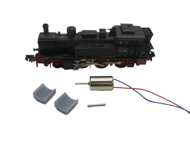 micromotor NA022 Glockenankermotor Umbausatz f&uuml;r Arnold BR 74, K.P.E.V. T12, &Ouml;BB Reihe 674, SNCF 130 TC, SNCB Reeks 96