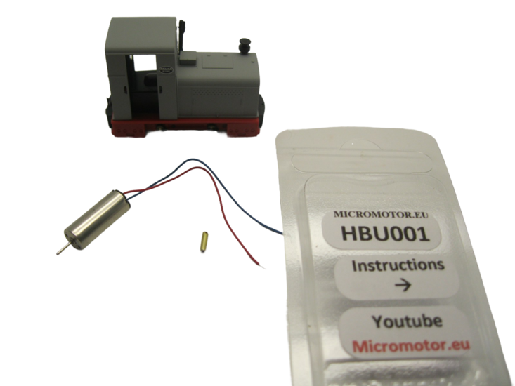 micromotor HBU001 Glockenankermotor Umbausatz f&uuml;r Busch feldbahn Modellen