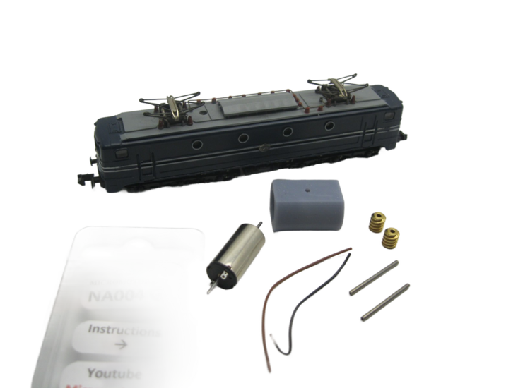 micromotor NA004G Glockenankermotor Umbausatz f&uuml;r Arnold NS 1300, SNCF CC 7000, DB E03, BR 220.1, FP 9, Re 4/4 (old model)