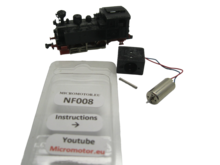 micromotor NF008G N ombouwkit voor Fleischmann Lok 7 