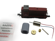 micromotor NA008C Glockenankermotor Umbausatz f&uuml;r Arnold V45 , SNCF Y 9200, SNCF Y 51115, SNCF Y 7530, BR D 2895