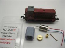 micromotor NA008C Glockenankermotor Umbausatz f&uuml;r Arnold V45 , SNCF Y 9200, SNCF Y 51115, SNCF Y 7530, BR D 2895