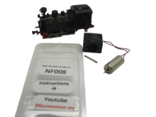 micromotor NF008G Glockenankermotor Umbausatz für Fleischmann Lok 7