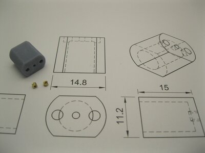 micromotor S027 motor behuizing voor minitrix 8mm motor schroeven aan de voorkant micromotor S027 motor behuizing voor minitrix 8mm motor schroeven aan de voorkant