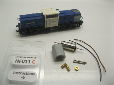 micromotor nf011c ombouwkit voor Fleischmann V110 DR, DR 110-112, 114, DB 203-204, RRF/BAM 20, Spitzke Marieke, Volker Rail, Railion 204, SBB 2 micromotor nf011c ombouwkit voor Fleischmann V110 DR, DR 110-112, 114, DB 203-204, RRF/BAM 20, Spitzke Marieke, Volker Rail, Railion 204, SBB 2