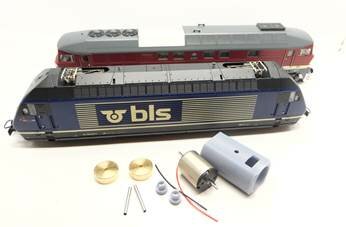 micromotor HR018C motor ombouwset voor Roco BR 101, Ludmilla, BR 130, BR 132, BR 142, BR 143, BR 232, BR 234, Re 460, Re 465, Rh 4010 (Transalp micromotor HR018C motor ombouwset voor Roco BR 101, Ludmilla, BR 130, BR 132, BR 142, BR 143, BR 232, BR 234, Re 460, Re 465, Rh 4010 (Transalp