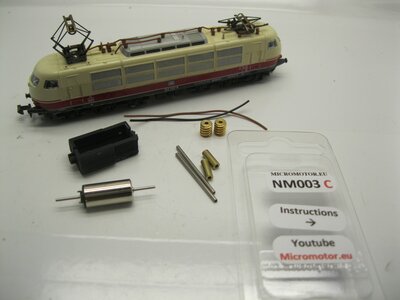 micromotor NM003C motor ombouwset voor Minitrix 12056, 12057, 12068, 12156, 12157, 12930, 12933 micromotor NM003C motor ombouwset voor Minitrix 12056, 12057, 12068, 12156, 12157, 12930, 12933