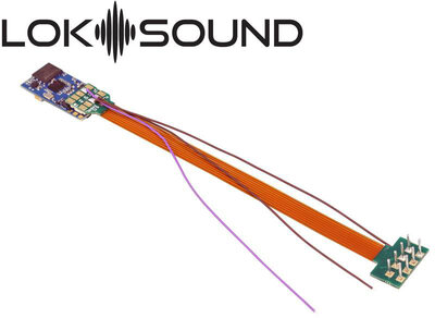 ESU 58810 LokSound 5 micro DCC/MM/SX/M4 "blank decoder", 8-pin NEM652, with Speaker 11x15mm, gauge: N, TT, H0 ESU 58810 LokSound 5 micro DCC/MM/SX/M4 "blank decoder", 8-pin NEM652, with Speaker 11x15mm, gauge: N, TT, H0