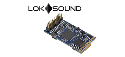 ESU 58412 LokSound 5 DCC/MM/SX/M4 "blank decoder", PluX22, with speaker 11x15mm, gauge: 0, H0 ESU 58412 LokSound 5 DCC/MM/SX/M4 "blank decoder", PluX22, with speaker 11x15mm, gauge: 0, H0