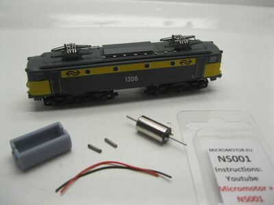 micromotor NS001 motor ombouwset voor Startrain NS001 NS 1300, SNCF CC 7100, Renfe Alsthom 276 micromotor NS001 motor ombouwset voor Startrain NS001 NS 1300, SNCF CC 7100, Renfe Alsthom 276