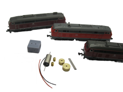 micromotor nf032C Klokankermotor ombouwset voor Fleischmann V 160 BR 210 BR 218