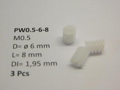 micromotor PW0.5-6-8 wormwiel