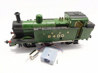 micromotor 0T008 motor ombouwset voor Hornby 0-4-0T Pug, Class 08, Class 0F , Class 3F, Class 4P (Fowler), Class 58, Class 142 , Class 466, Class A1X Terrier, Class B12, Class J13, Class J52, Class J83, Class J94 , GWR 1400, GWR 2721, SR West Country, Thomas the train, Toy Story train 