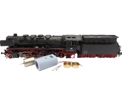 micromotor HR033F motor ombouwset voor Roco BR 43, BR 44, SNCF 150X  Modelle mit Silberen Rädern