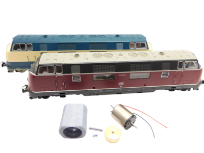 micromotor HP001F  motor ombouwset voor Piko BR 101, BR 103, BR 110, BR 111, BR 112, BR 118, u.a.