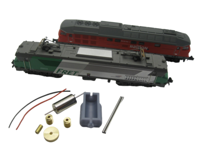 micromotor NM029C Glockenankermotor Umbausatz für Minitrix  DR BR 132, BR 142, BR 234, DB NS u.a.