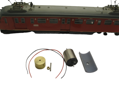 micromotor HTR001F HO motor ombouwset voor Trix 1530-1532 Adler 2202 BR 24 u.a.