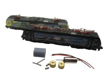 micromotor NH002F motor ombouwset voor Hobbytrain Taurus (Neu) BR 182, BR 189, Rh 1116, u.a.