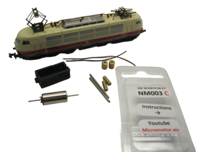 micromotor NM003C motor ombouwset voor Minitrix BR103, BR151