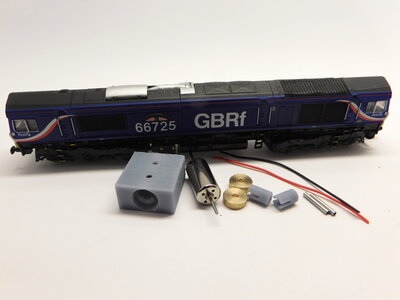 Micromotor NDA005C Dapol Class 66 – oude modellen met Mabuchi motor