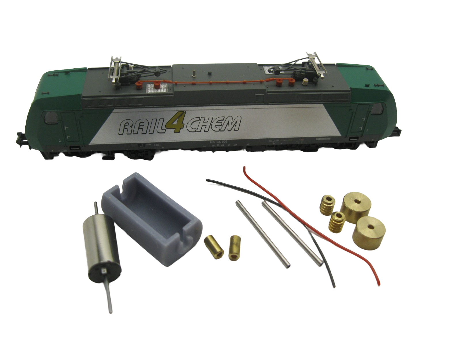 micromotor NM027C motor ombouwset voor Minitrix BR 145, 146, 185, 186, 246, 285, SBB Re 482, u.a.