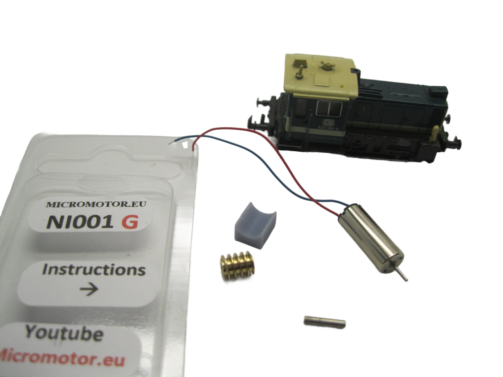 micromotor NI001G motor ombouwset voor Ibertren Köf IV (ex Köf III) / BR 333