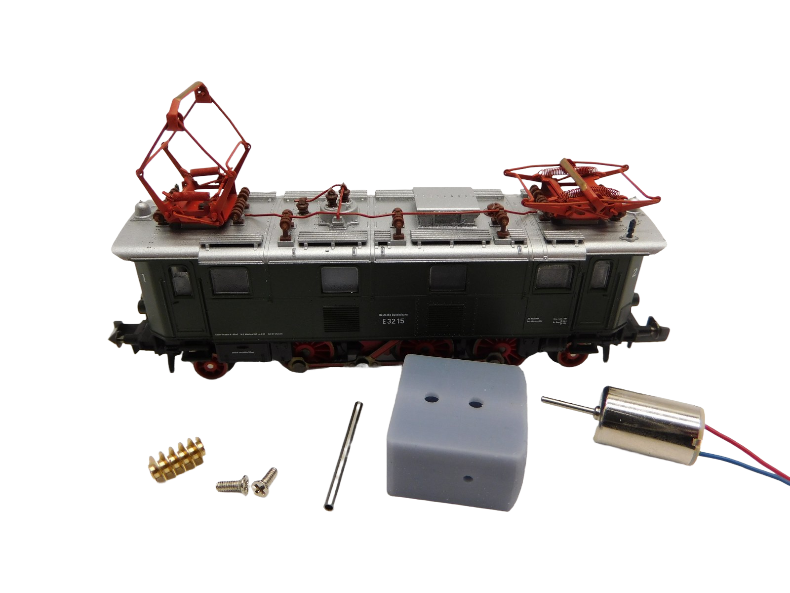 micromotor NF053G motor ombouwset voor Fleischmann E 32, SJ Järnväg Museumsbahn Du 2