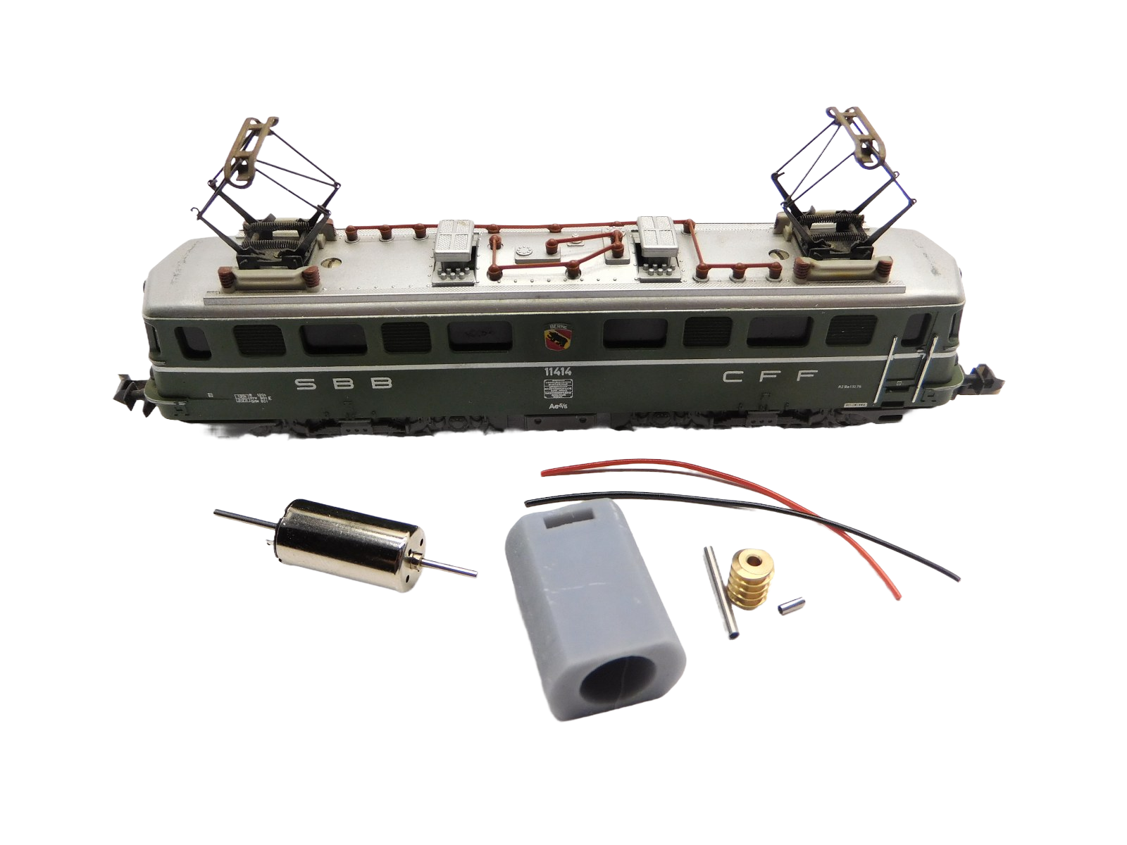 micromotor NM038G N motor ombouwset voor Minitrix Ae 6/6 (Oud)
