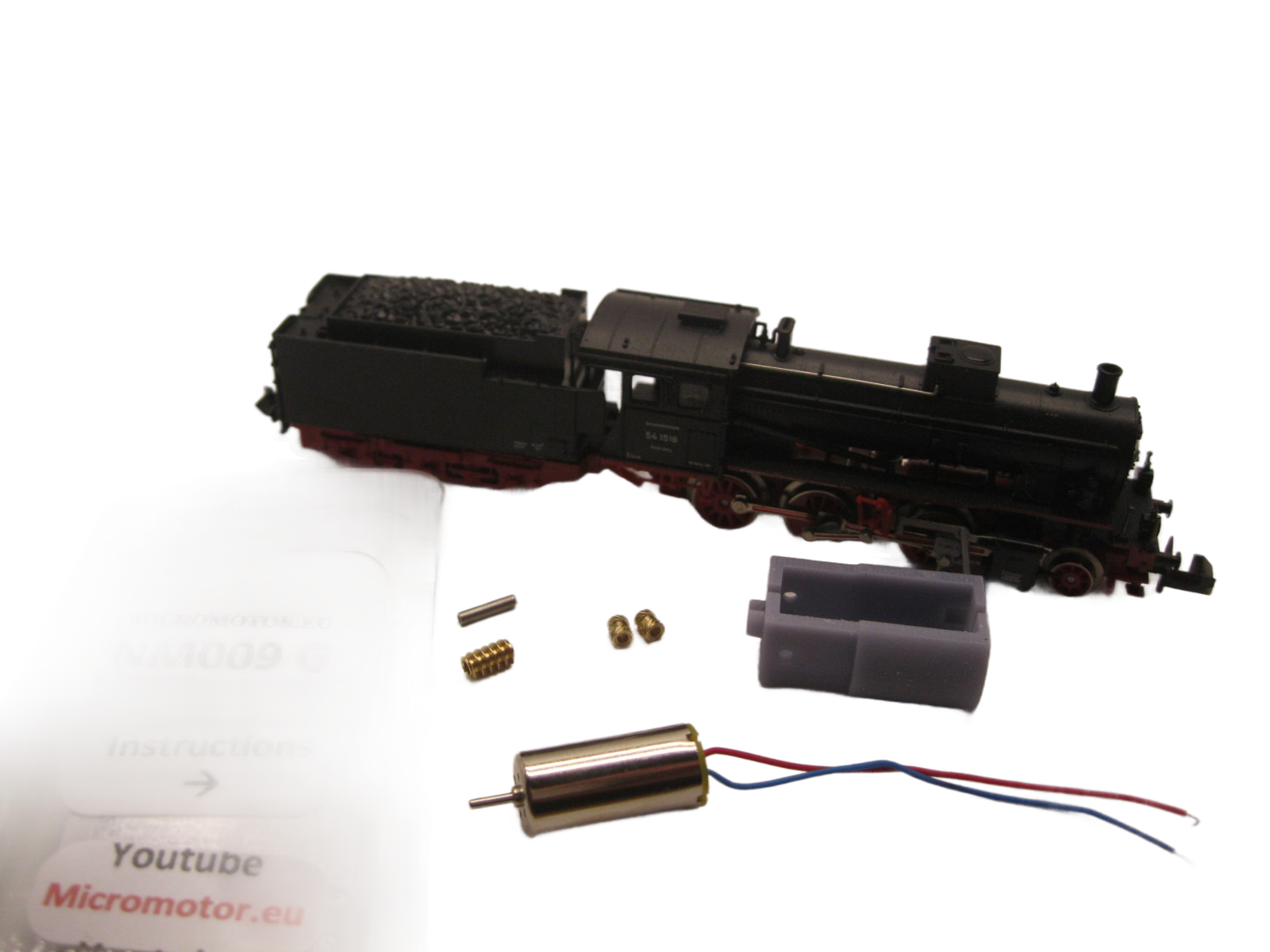 micromotor NM009G motor ombouwset voor Minitrix DB / DRG BR 54.15, G 3/4 H