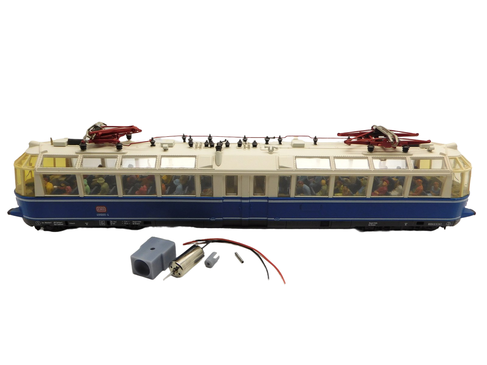 micromotor HR032G motor ombouwset voor Roco BR 491, ET 91, Gläserner Zug, SBB Ee 3/3