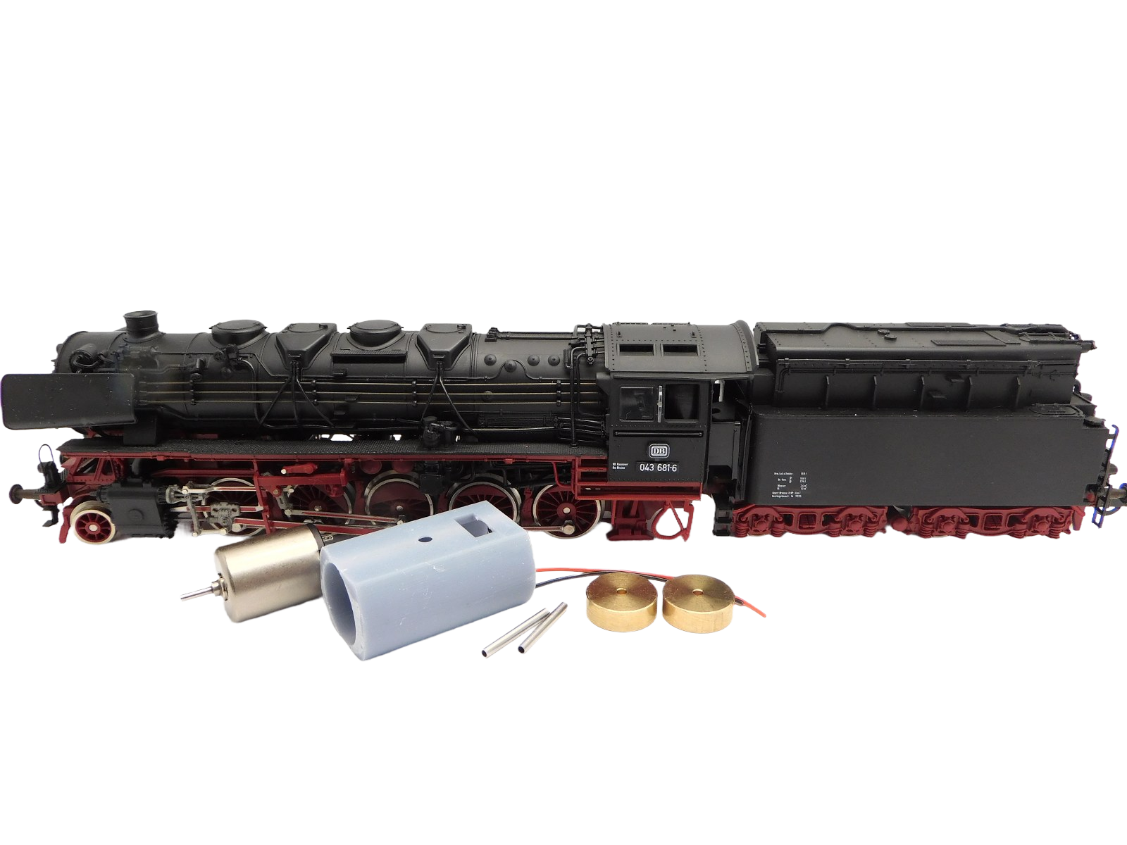 micromotor HR033F motor ombouwset voor Roco BR 43, BR 44, SNCF 150X Modelle mit Silberen Rädern