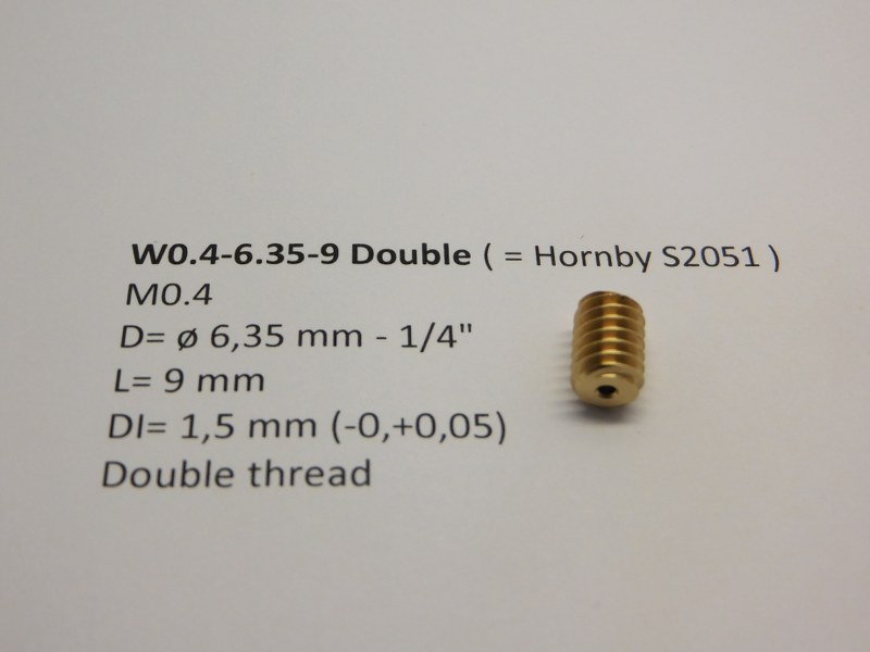 micromotor W0.4-6.35-9 Double wormwiel