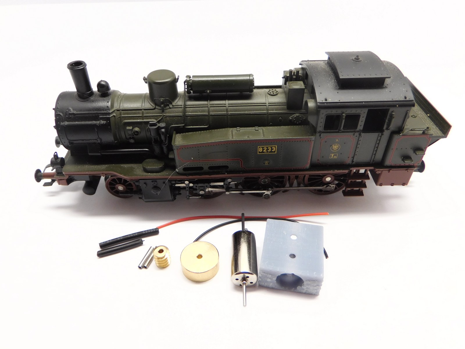 micromotor HMT012C motor ombouwset Märklin Trix H0 BR 74, KPEV T12, NS 5906, u.a.