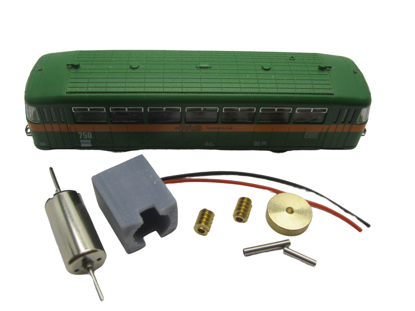 micromotor NF037C motor ombouwset voor fleischmann railbus VT 12.5, BR 612VT 95, BR 795, u.a.