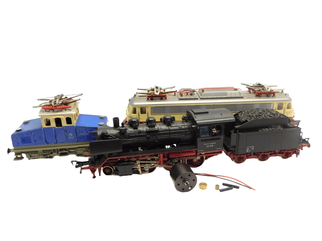 micromotor HF004G motor ombouwset voor HF004G Fleischmann BR 01, 03, 24, 50, 51, 65, 70, 80, 89, 103, 110, 111, 120, 132, 151, 169, 218, 221, 260, 261, 360, 361, 363, E 10, E 32, E 40, E 44, E 69, MV 9, V 60, V 160, V 200, V 270, VT 798, FS E 428, Nohab,