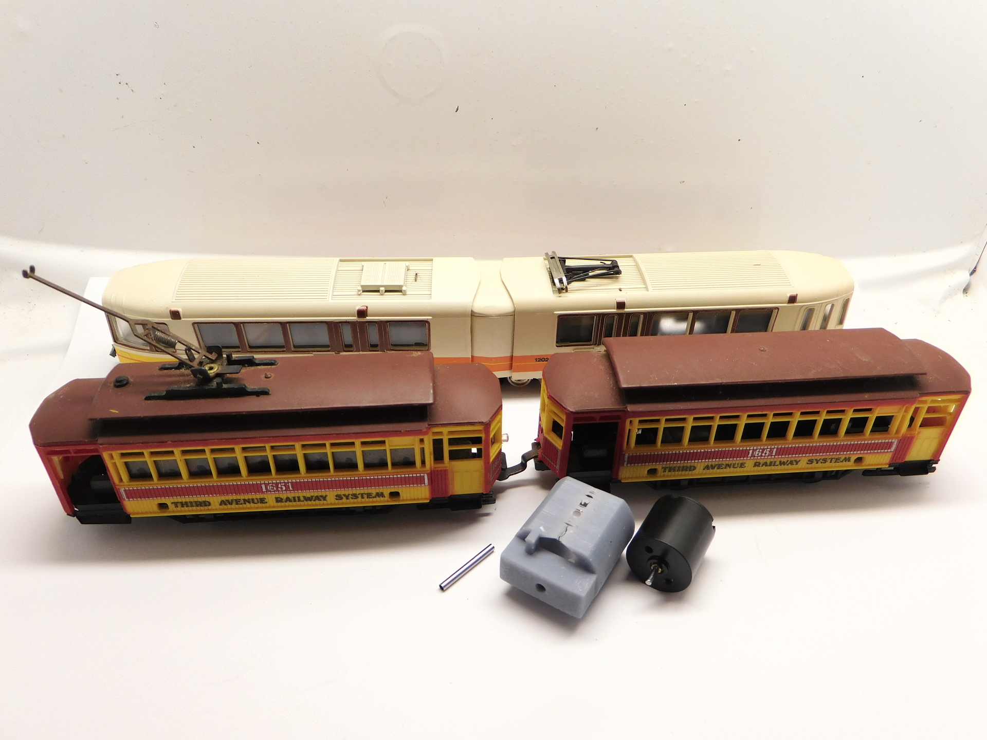 micromotor HME004 voor Mehano / AHM / IHC / Modelpower Boeing LRV, Brill Trolley, Light Mikado, USRA Light pacific, EMD SW1, Alco 1000 HP shunter